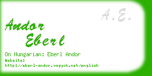 andor eberl business card